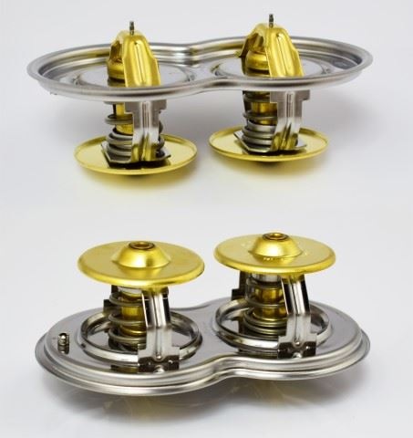 Termostat 80°C dvojitý bez těsnění SCANIA P,G,R,T, 124,144