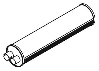 Tlumič výfuku 90,5x252x1015 DAF 45,55 od 1996