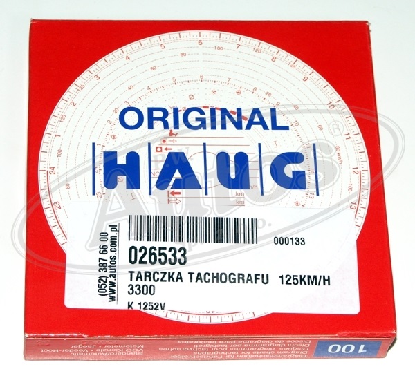 Kotouček tachografu 125km/h EURO 3300 ot/min K 1252V