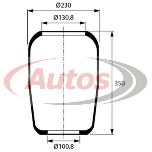 Vlnovec pérování 1SC260-32 guma ZN IVECO E.Cargo 120,  150E23