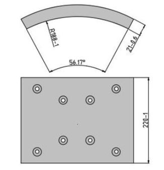 Obložení brzdové 19187.2 Fomar 220x418 RVI Magnum, Premium