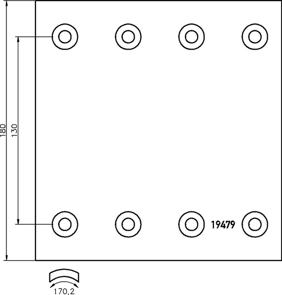 Obložení brzdové 19479.0 Textar 367x180 SAF