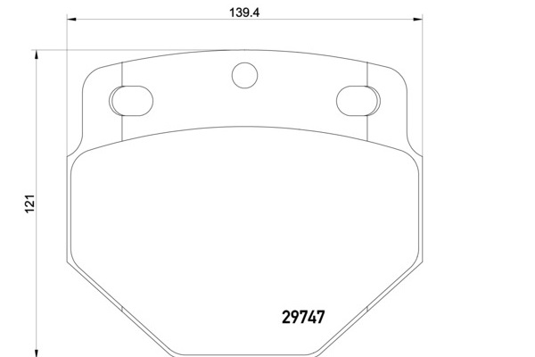 Deska brzdová 29747 Textar 139x121x32 DAF, KAESBOHRER, BOVA, NEOPLAN