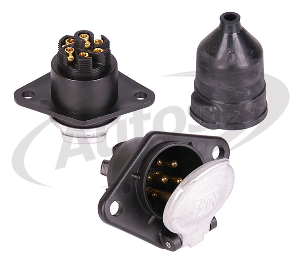 Zásuvka elektrická 24V/7pin 1185 N-Typ, šroubovací kontakty, plastová