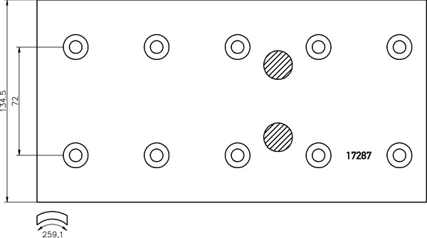 Obložení brzdové 17287.1 Textar 135x310 MERCEDES 814/17