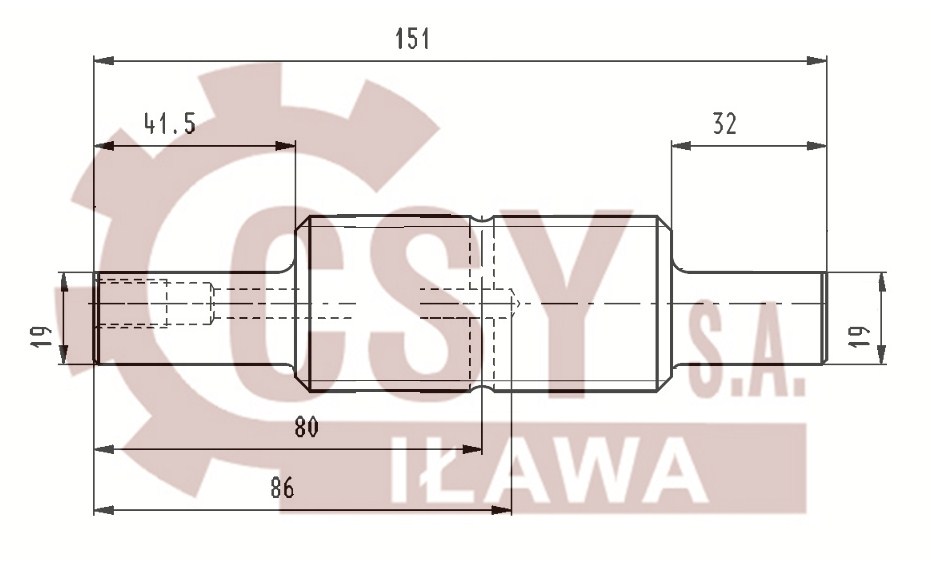 Šroub pera M36x3x151 VOLVO FE/FL6/FL608-615//FL616-619