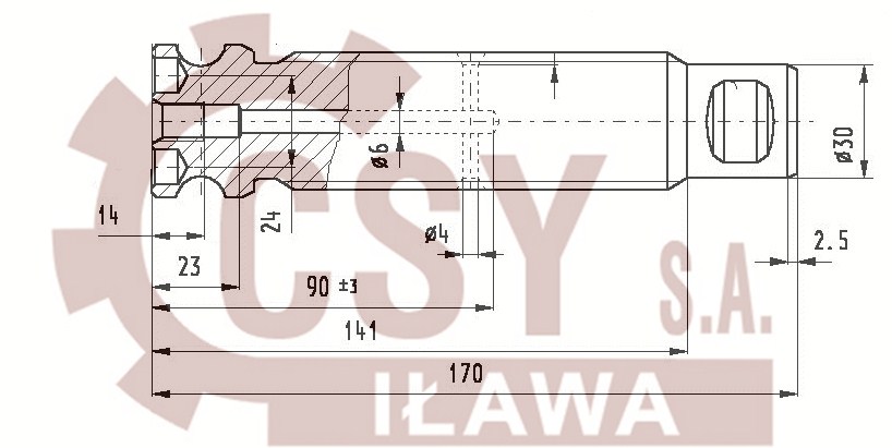 Čep předního pera 30/38x169, M35x3 VOLVO FH12, VOLVO FH16
