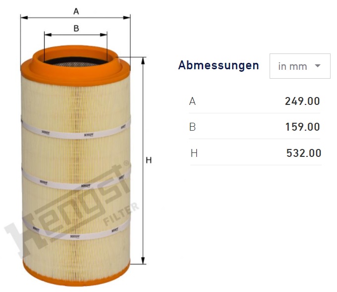 Filttr vzduchu IVECO Crossway, MAN HOCL, Lion´s City/Regio, NG, NL, SÜ; SCANIA City