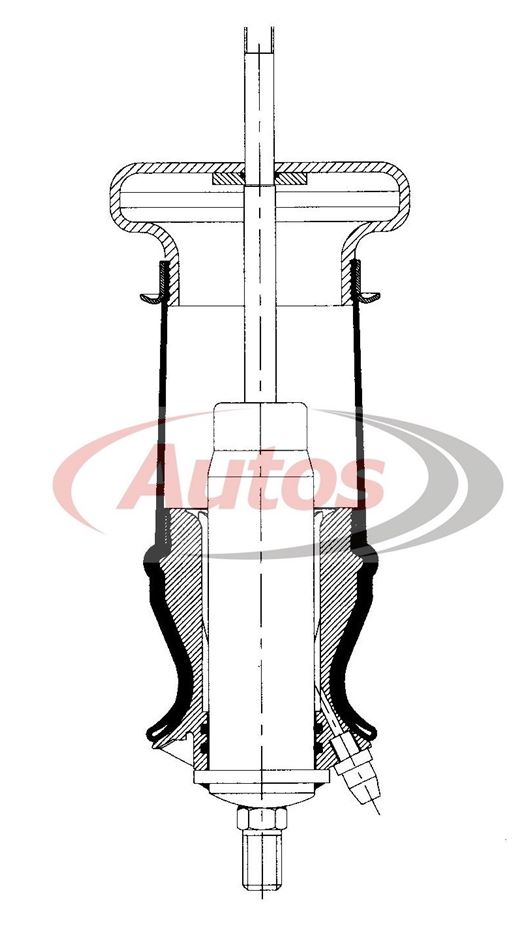 Tlumič pérování kabiny zadní I/I 206/306 s vlnovcem SCANIA CR série