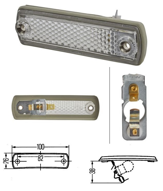 Svítilna poziční střešní LED bílá MAN F 90, F2000, L2000