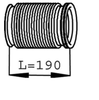 Trubka výfuku - pružný díl 190mm SCANIA 94, 114, 124, 144 Low Cost