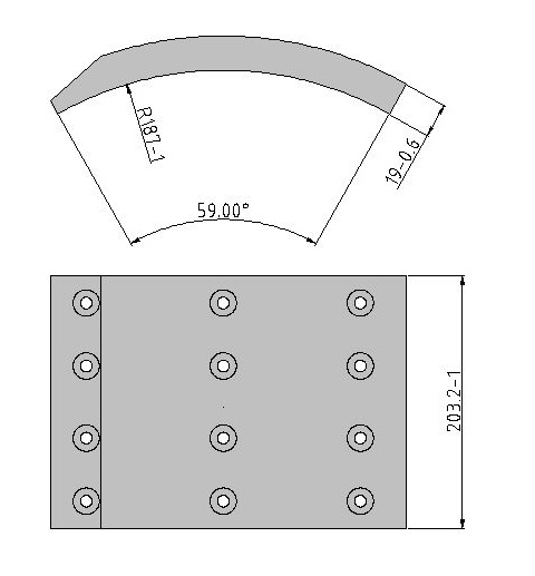 Obložení brzdové 19393 Fomar 203x413 SCANIA 82,92,112 od 07.1988