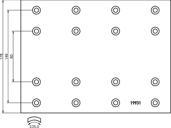 Obložení brzdové 19931.1 Textar 178x415 SCANIA 114