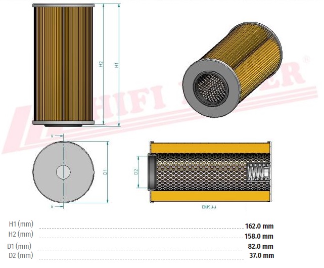 Filtr oleje hydrauliky NEOPLAN, SOLARIS, VAN HOOL, VOLVO Bus, MAN Bus