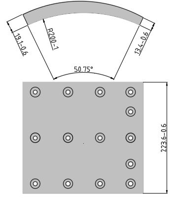 Obložení brzdové 19068.1 Fomar 224x412 VOLVO FM12, FH 12, FH16, RVI Kerax