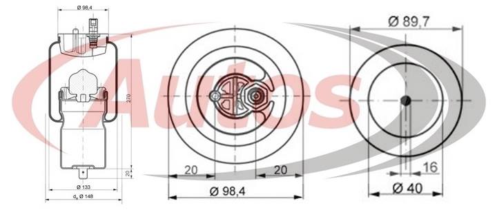 Vlnovec pérování  kabiny přední/zadní 21009C RVI Magnum, Premium