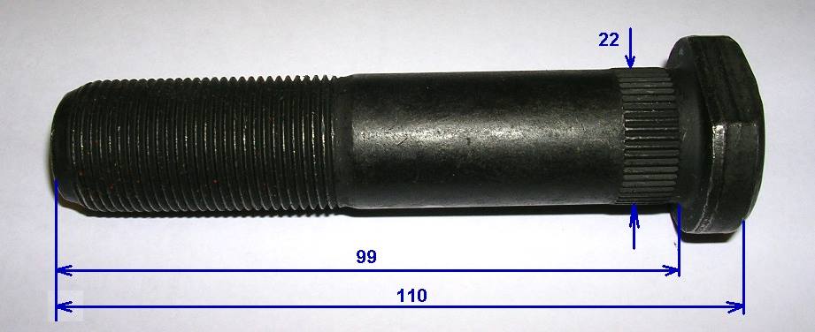 Šroub kolový M22x1,5 - 110/100 zadní IVECO T.Star 190.36