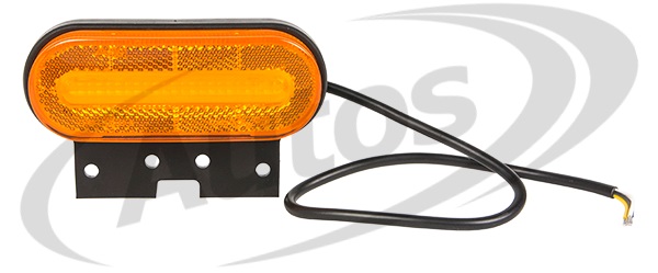 Svítilna poziční 12V/36V LED oranžová, s odrazkou a funkcí směrovky, s držákem a kabelem