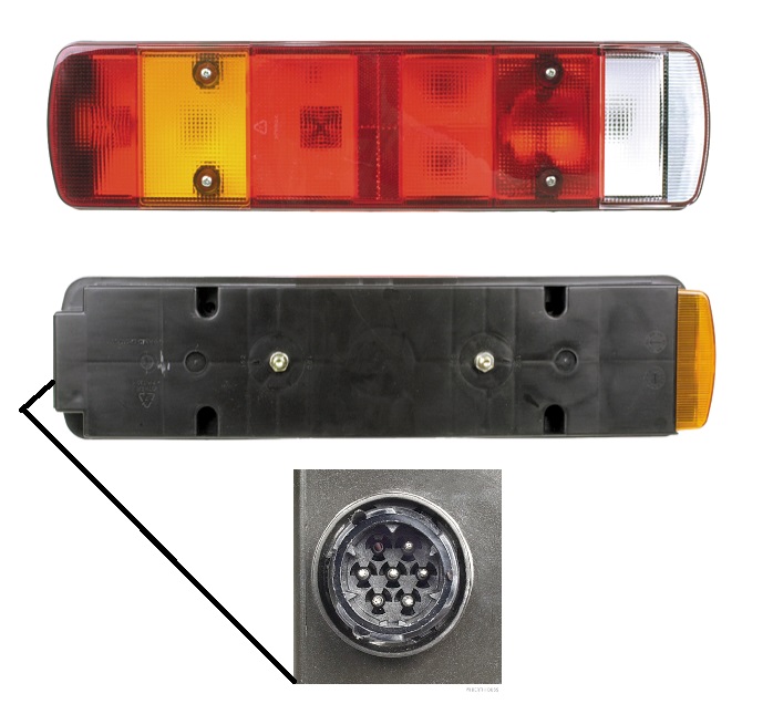 Svítilna zadní 7-dílná L VOLVO FH12, FH16, FM12, SCANIA 94, 114, 124, 144, 164