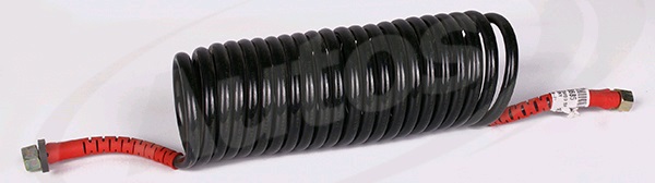 Hadice vzduchová spirálová M18x1,5/M18x1,5 5m černá/červené konce