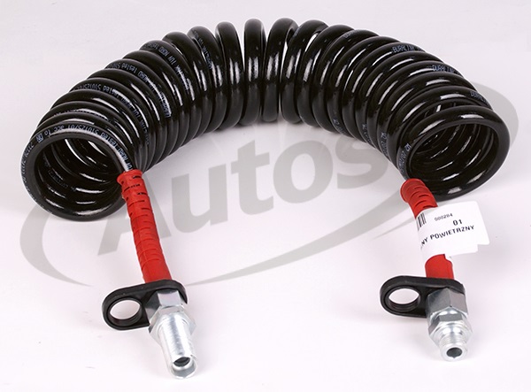 Hadice vzduchová spirálová M18x1,5/M16x1,5 5m černá/červené konce