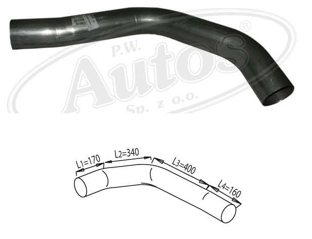 Trubka výfuku střední 400x108,3mm MAN 16/19T-F01/02/03//22/24/25/26T-F05
