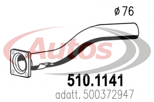 Trubka výfuku střední  IVECO E.Cargo 80/100E15 Low Cost