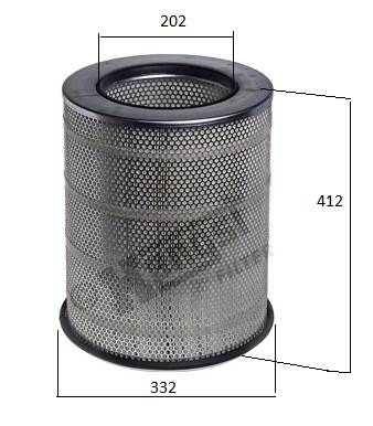 Filtr vzduchu E420L VOLVO FH od 2005-, FM od 2005-, FMX, IVECO Stralis ES440