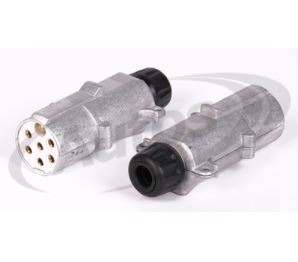 Zástrčka elektrická 24V/7pin typ S kovová 