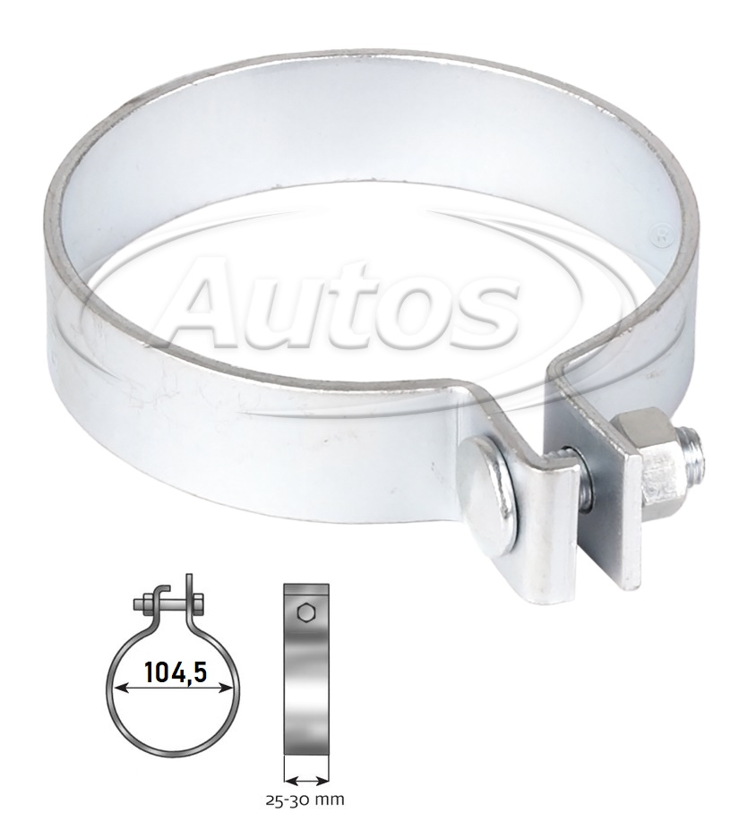 Objímka trubky výfuku 104,5mm MAN, MERCEDES 