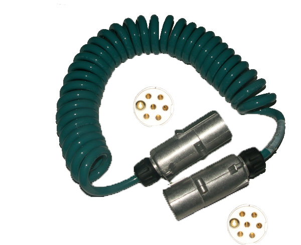 Kabel propojovací  7pin 24V typ "S" ISO 3731, spirálový 4,5m