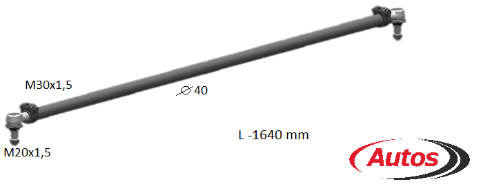 Tyč řízení spojovací 1640mm DAF LF45, MERCEDES Atego, Atego 2,