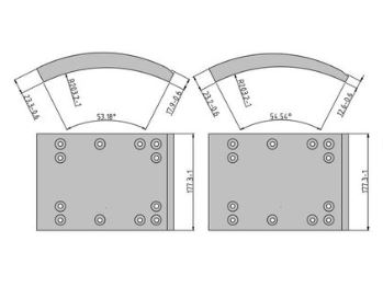 Obložení brzdové 19030.1 Fomar 177,3x421 ROR typ LM