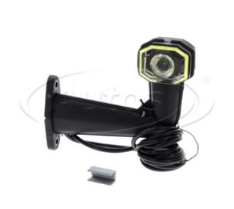 Svítilna poziční - tykadlo L/P 12V/24V č/b dlouhá, kabel 0,5 s koncovkou