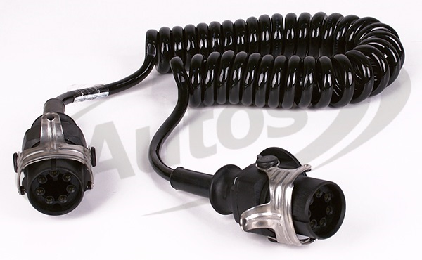 Kabel propojovací  7pin 24V ABS/EBS/ADR spirálový 4,5m s koncovkami 