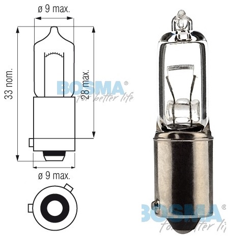 Žárovka H21 24V/21W BAY9s BOSMA VOLVO