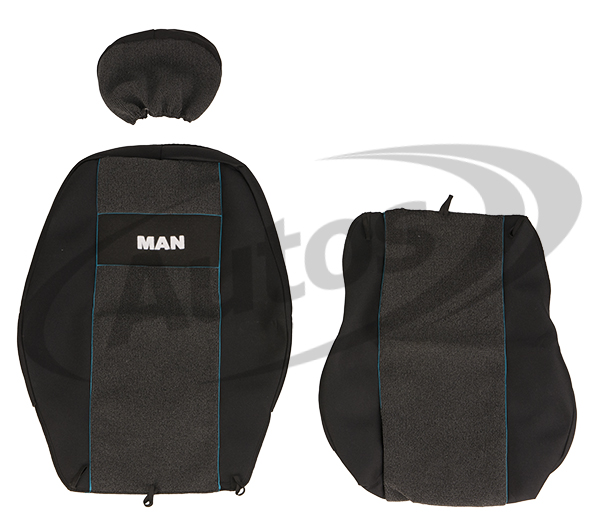 Potah sedadla - sada 1+0 šedý MAN F90