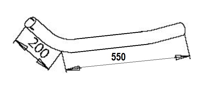 Trubka výfuku pravá MERCEDES 817, 1222, 1422, 1425, 1426, 1622