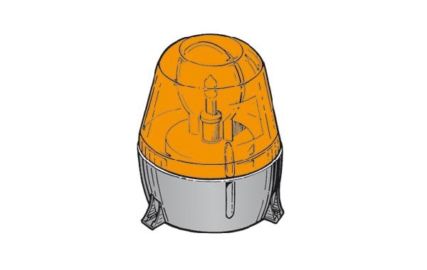 Maják výstražný oranžový 12/24V H1 pevná montáž