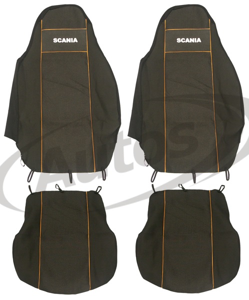 Potah sedadla - sada 1+1 šedý SCANIA 114,124