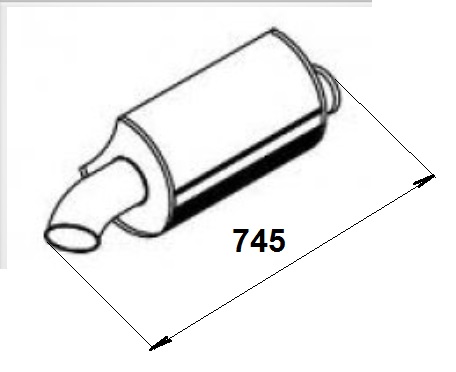 Tlumič výfuku zadní - doznívač VOLVO FH12, FH16, FM7, FM10, RVI Magnum DXi12,Premium DXi11
