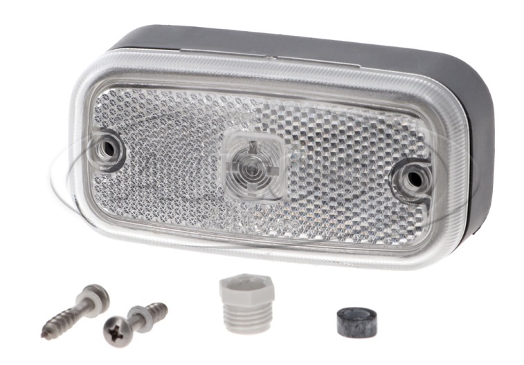 Svítilna poziční 12V/24V LED bílá s odrazkou  110x35x55 SCHWARZMÜLLER