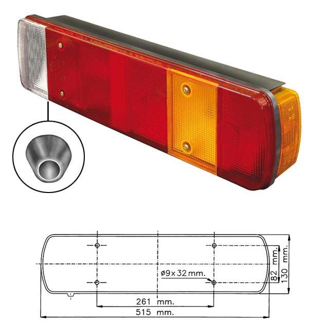Svítilna zadní 6-dílná P SCANIA 94,114,124,144,164