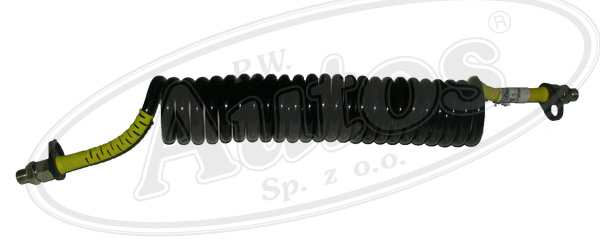 Hadice vzduchová spirálová M16x1,5/M16x1,5 černá/žluté konce 5m