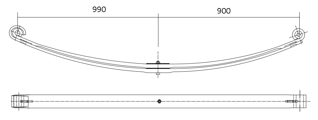 Pero listové 990/900 2 listy PN VOLVO FH12, FH16 do 2005