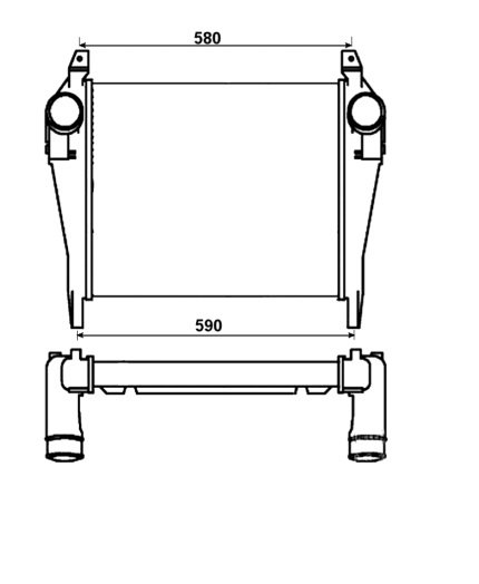 Chladič vzduchu 531x437x50 Intercooler IVECO E.Cargo Tector