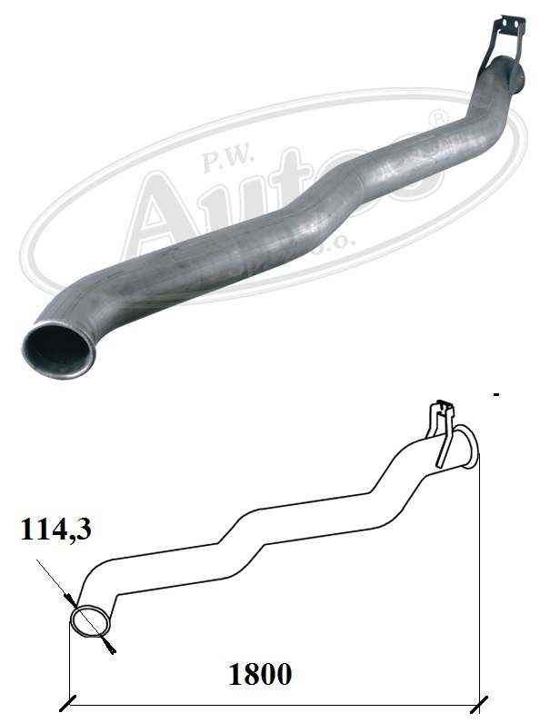Trubka výfuku koncová SCANIA P,G,R,T, 94,124,144,164 