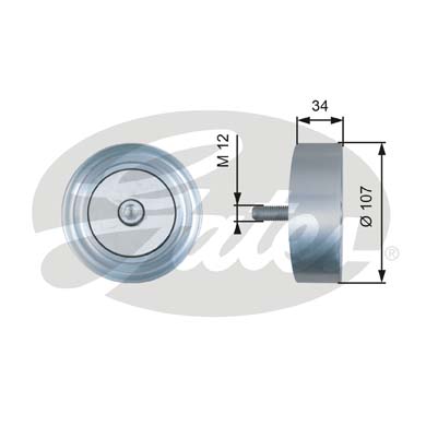 Kladka napínače řemene 34x107 MERCEDES Atego, Axor