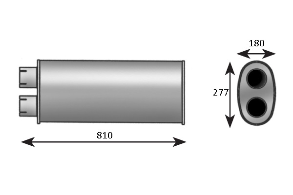 Tlumič výfuku MAN M90, L2000, M2000 L20/L24/L33/L35/L22/L26-D0824 Euro 2