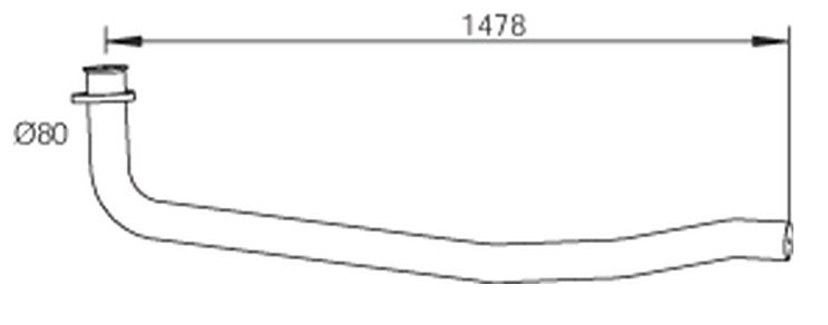 Trubka výfuku přední MAN L2000